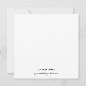 Elegante vierkante foto Sla de datum op Save The Date (Achterkant)