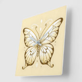 Elegante vierkante vlinderwandklok vierkante klok (Hoek)