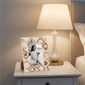 Elegante vierkanten van hart gegraveerd Afbeelding