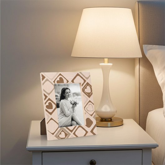 Elegante vierkanten van hart gegraveerd Afbeelding