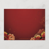 Elegante Vietnamese 0x Nieuwjaar 2021 Pioenen HPC Feestdagenkaart (Achterkant)