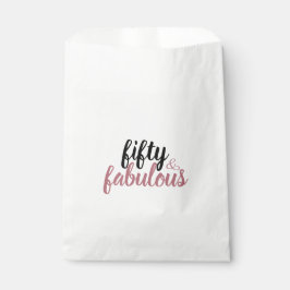 Elegante Vijftig en Fabulous Roos Gold Blush Bedankzakje