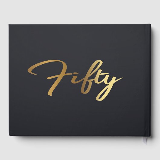 Elegante vijftig en fantastische 50ste verjaardag gastenboek (Achterkant)