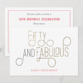 Elegante vijftig en fantastische ornamentele typog kaart (Voorkant / Achterkant)