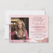 Elegante Vijftig & Fabulous 50ste Verjaardag Kaart (Voorkant)