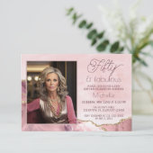 Elegante Vijftig & Fabulous 50ste Verjaardag Kaart (Staand voorkant)