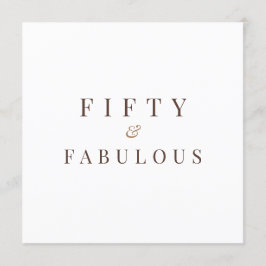 Elegante Vijftig & Fabulous 50ste Verjaardag Kaart