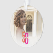 Elegante Vijftig & Fabulous 50ste Verjaardag Ornament (voorkant)