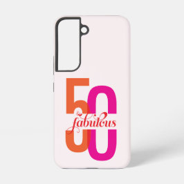 Elegante Vijftig & Fabulous 50ste Verjaardag Samsung Galaxy Hoesje