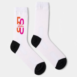 Elegante Vijftig & Fabulous 50ste Verjaardag Sokken