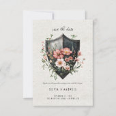 Elegante Viking-huwelijk save the date (Voorkant)