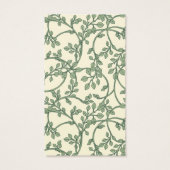 Elegante Vines Groene Cream Oorbel Display Kaarten Visitekaartje (Achterkant)