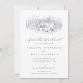 Elegante Vineyard Destination Weekend Wedding Save The Date (Voorkant)