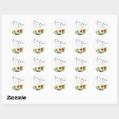 Elegante Vino Before Vows Aquarel Wijnproeverij Ronde Sticker (Vel)