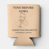 Elegante Vino Voor De Geloften Bachelorette Party Blikjeskoeler (Achterkant)