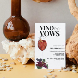 Elegante Vino voor de geloften Vrijgezellenfeest Kaart