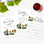 Elegante Vino voor geloften Vrijgezellenfeest Bing Kaart