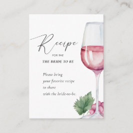 Elegante Vino voor Vows Vrijgezellenfeest Recept K Informatiekaartje