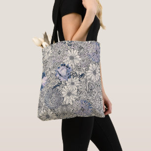 Elegante Vintage Abstracte Bloemige Achtergrond Tote Bag