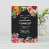 Elegante Vintage Antieke Drieerige Trouwuitnodigin Kaart (Staand voorkant)