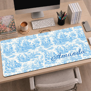 Elegante vintage aqua toile romantische Franse scè Bureaumat
