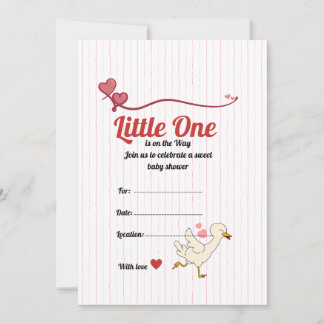 Elegante Vintage Baby Shower Uitnodigingskaart – M Kaart