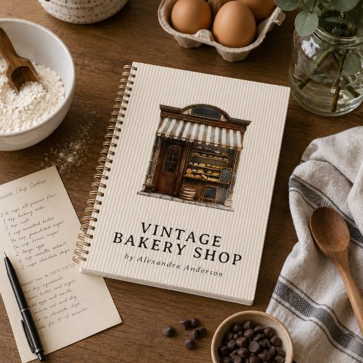 Elegante vintage bakkerijwinkel planner