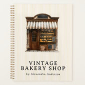 Elegante vintage bakkerijwinkel planner (Voorkant)