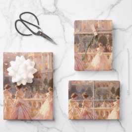 Elegante vintage baljurk cadeauverpakking inpakpapier vel