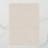 Elegante Vintage Barokke Rolwerk Ecru Beige Goud Folie Uitnodiging (Achterkant)
