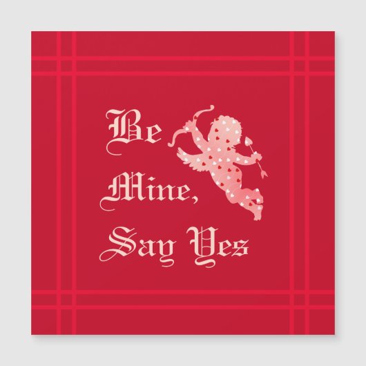 Elegante Vintage Be Mine Valentijnsdag (Voorkant)
