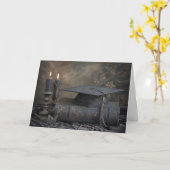 Elegante Vintage Bewerkbare Afstudeer Geschenk Kaart (Gele Bloem)