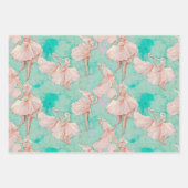 Elegante Vintage Blau Gemengde Textures Inpakpapier Vel (Voorkant 3)