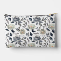Elegante vintage blauwgrijze waterverf bloem botan
