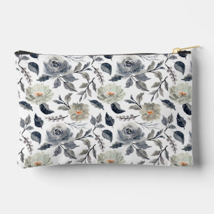 Elegante vintage blauwgrijze waterverf bloem botan etui