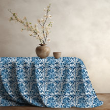 Elegante vintage bloem aqua Blauw geel monogram