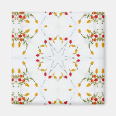 Elegante Vintage Bloem Magneet (Voorkant)