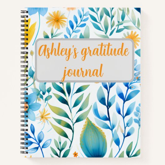 Elegante vintage bloem notebook notitieboek (Voorkant)