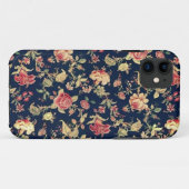 Elegante Vintage Bloem Roos iPhone Hoesje (Achterkant (horizontaal))