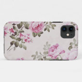 Elegante Vintage Bloem Roos iPhone Hoesje (Achterkant (horizontaal))