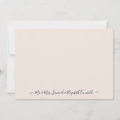 Elegante Vintage Bloem Roze Rozen Script Bedankt (Achterkant)