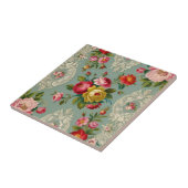 Elegante Vintage Bloem Tegeltje (Zijkant)