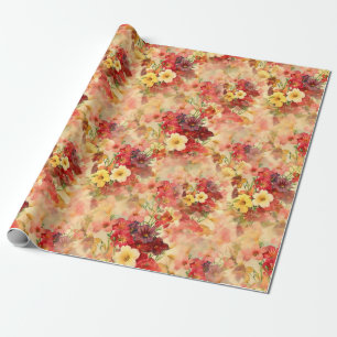 Elegante Vintage Bloemboeket Patroon Cadeau Cadeaupapier