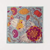 Elegante Vintage Bloemen Achtergrond Wandkleed (Voorkant (horizontaal))
