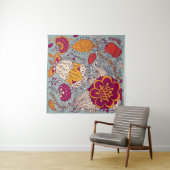 Elegante Vintage Bloemen Achtergrond Wandkleed (In Situ (horizontaal))