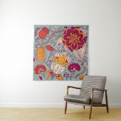 Elegante Vintage Bloemen Achtergrond Wandkleed (In situ)