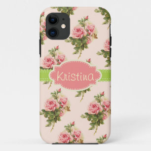 Elegante Vintage Bloemen nam het Hoesje van de
