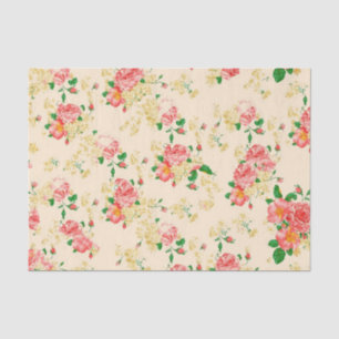 Elegante Vintage Bloemen nam toe Tissuepapier