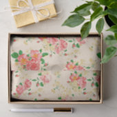 Elegante Vintage Bloemen nam toe Tissuepapier (Geschenk)