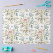Elegante Vintage Bloemen Tissuepapier (Craft)